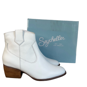 Seychelles Upside Leather Women's Off White Boot Size 8 #B1358